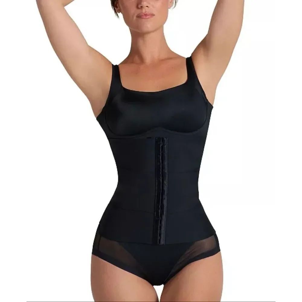 Leonisa Seamless Colombian Compression Lumbar Support Waist Cincher Black XS/S